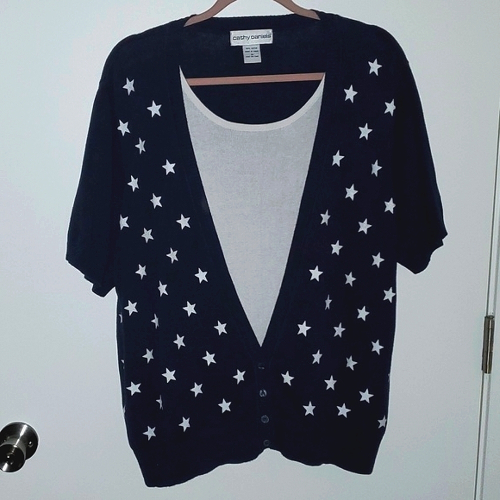 Cathy Daniels Cotton Cardigan Plus Size 1X